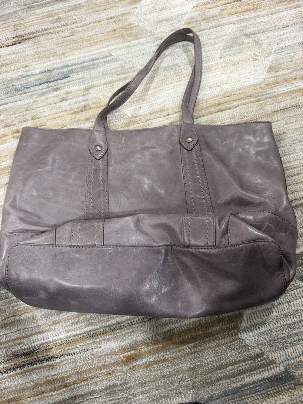 Frye Leather Tote in Dusty Taupe